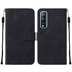 Funda de Cuero Cartera con Soporte Carcasa Y01B para Vivo Y70t 5G Negro