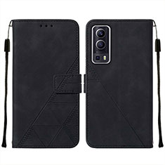 Funda de Cuero Cartera con Soporte Carcasa Y01B para Vivo Y72 5G Negro