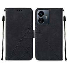 Funda de Cuero Cartera con Soporte Carcasa Y01B para Vivo Y77 5G Negro