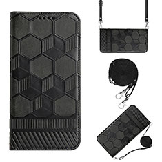 Funda de Cuero Cartera con Soporte Carcasa Y01B para Xiaomi POCO C3 Negro