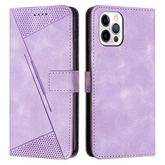 Funda de Cuero Cartera con Soporte Carcasa Y01X para Apple iPhone 13 Pro Max Purpura Claro