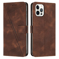 Funda de Cuero Cartera con Soporte Carcasa Y01X para Apple iPhone 14 Pro Marron