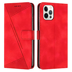 Funda de Cuero Cartera con Soporte Carcasa Y01X para Apple iPhone 14 Pro Max Rojo