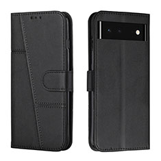 Funda de Cuero Cartera con Soporte Carcasa Y01X para Google Pixel 6 5G Negro