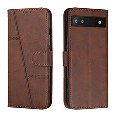 Funda de Cuero Cartera con Soporte Carcasa Y01X para Google Pixel 6a 5G Marron