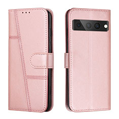 Funda de Cuero Cartera con Soporte Carcasa Y01X para Google Pixel 7 Pro 5G Oro Rosa