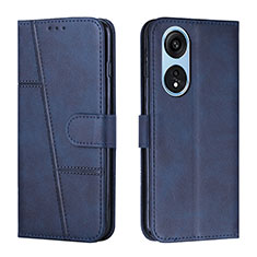 Funda de Cuero Cartera con Soporte Carcasa Y01X para Huawei Honor X5 Plus Azul