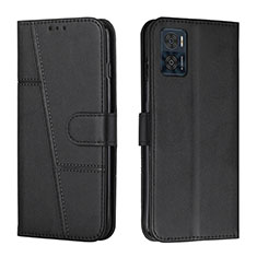 Funda de Cuero Cartera con Soporte Carcasa Y01X para Motorola Moto E22 Negro