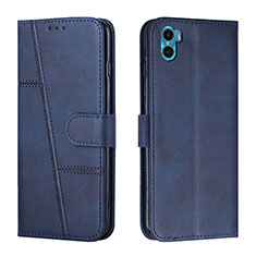 Funda de Cuero Cartera con Soporte Carcasa Y01X para Motorola Moto E22S Azul