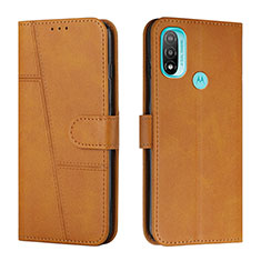 Funda de Cuero Cartera con Soporte Carcasa Y01X para Motorola Moto E30 Marron Claro