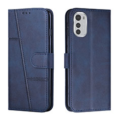 Funda de Cuero Cartera con Soporte Carcasa Y01X para Motorola Moto E32 Azul