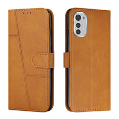 Funda de Cuero Cartera con Soporte Carcasa Y01X para Motorola Moto E32s Marron Claro