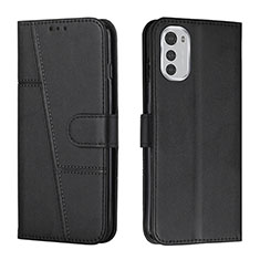 Funda de Cuero Cartera con Soporte Carcasa Y01X para Motorola Moto E32s Negro