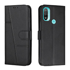 Funda de Cuero Cartera con Soporte Carcasa Y01X para Motorola Moto E40 Negro