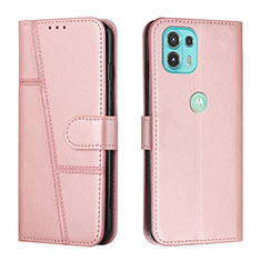 Funda de Cuero Cartera con Soporte Carcasa Y01X para Motorola Moto Edge 20 Lite 5G Oro Rosa