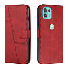 Funda de Cuero Cartera con Soporte Carcasa Y01X para Motorola Moto Edge 20 Lite 5G Rojo