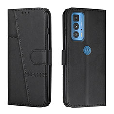 Funda de Cuero Cartera con Soporte Carcasa Y01X para Motorola Moto Edge 20 Pro 5G Negro