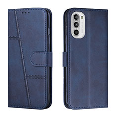 Funda de Cuero Cartera con Soporte Carcasa Y01X para Motorola Moto Edge (2022) 5G Azul