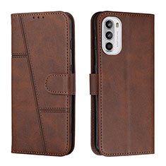 Funda de Cuero Cartera con Soporte Carcasa Y01X para Motorola Moto Edge (2022) 5G Marron