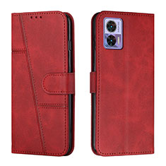 Funda de Cuero Cartera con Soporte Carcasa Y01X para Motorola Moto Edge 30 Lite 5G Rojo