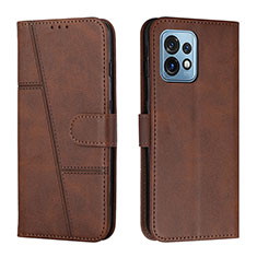 Funda de Cuero Cartera con Soporte Carcasa Y01X para Motorola Moto Edge 40 Pro 5G Marron