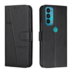 Funda de Cuero Cartera con Soporte Carcasa Y01X para Motorola Moto Edge Lite 5G Negro