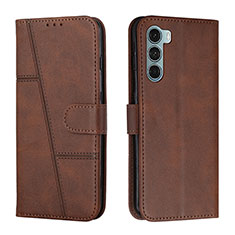 Funda de Cuero Cartera con Soporte Carcasa Y01X para Motorola Moto Edge S30 5G Marron