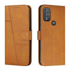 Funda de Cuero Cartera con Soporte Carcasa Y01X para Motorola Moto G Play (2023) Marron Claro