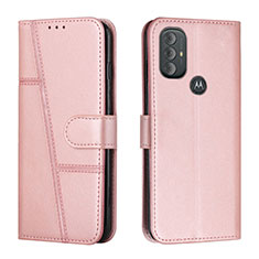 Funda de Cuero Cartera con Soporte Carcasa Y01X para Motorola Moto G Play (2023) Oro Rosa