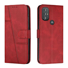 Funda de Cuero Cartera con Soporte Carcasa Y01X para Motorola Moto G Play (2023) Rojo