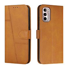 Funda de Cuero Cartera con Soporte Carcasa Y01X para Motorola Moto G Stylus (2022) 4G Marron Claro