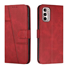 Funda de Cuero Cartera con Soporte Carcasa Y01X para Motorola Moto G Stylus (2022) 4G Rojo