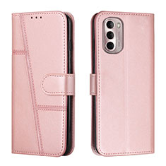 Funda de Cuero Cartera con Soporte Carcasa Y01X para Motorola Moto G Stylus (2022) 5G Oro Rosa