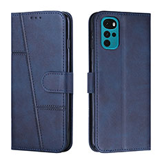 Funda de Cuero Cartera con Soporte Carcasa Y01X para Motorola Moto G22 Azul