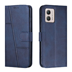 Funda de Cuero Cartera con Soporte Carcasa Y01X para Motorola Moto G53 5G Azul