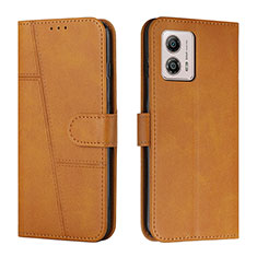 Funda de Cuero Cartera con Soporte Carcasa Y01X para Motorola Moto G53 5G Marron Claro