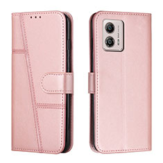 Funda de Cuero Cartera con Soporte Carcasa Y01X para Motorola Moto G53 5G Oro Rosa