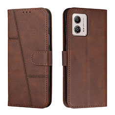 Funda de Cuero Cartera con Soporte Carcasa Y01X para Motorola Moto G53j 5G Marron