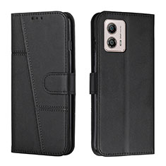 Funda de Cuero Cartera con Soporte Carcasa Y01X para Motorola Moto G53j 5G Negro