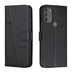 Funda de Cuero Cartera con Soporte Carcasa Y01X para Motorola Moto G71 5G Negro