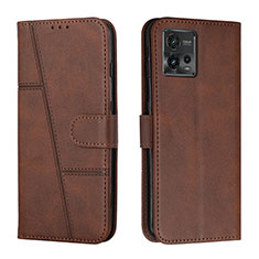 Funda de Cuero Cartera con Soporte Carcasa Y01X para Motorola Moto G72 Marron