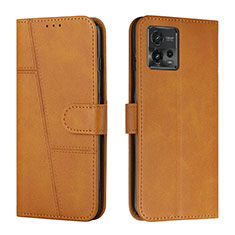 Funda de Cuero Cartera con Soporte Carcasa Y01X para Motorola Moto G72 Marron Claro