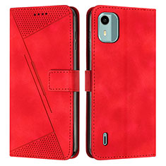 Funda de Cuero Cartera con Soporte Carcasa Y01X para Nokia C12 Pro Rojo