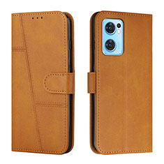 Funda de Cuero Cartera con Soporte Carcasa Y01X para OnePlus Nord CE 2 5G Marron Claro