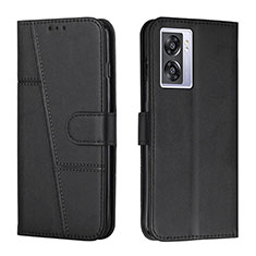 Funda de Cuero Cartera con Soporte Carcasa Y01X para Oppo A57 5G Negro