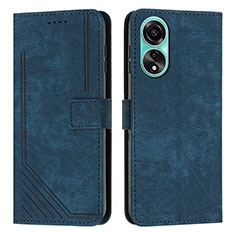 Funda de Cuero Cartera con Soporte Carcasa Y01X para Oppo A78 4G Azul