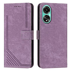 Funda de Cuero Cartera con Soporte Carcasa Y01X para Oppo A78 4G Morado