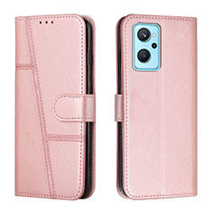 Funda de Cuero Cartera con Soporte Carcasa Y01X para Oppo A96 4G Oro Rosa