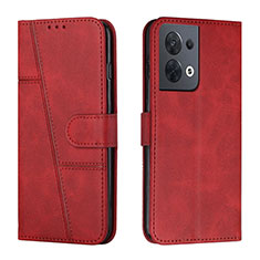 Funda de Cuero Cartera con Soporte Carcasa Y01X para Oppo Reno8 5G Rojo