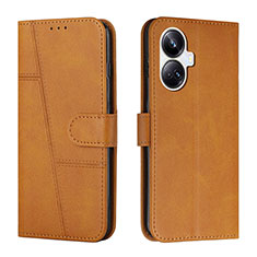 Funda de Cuero Cartera con Soporte Carcasa Y01X para Realme 10 Pro+ Plus 5G Marron Claro